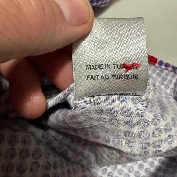 Daniel Hechter‎ Paris Men's Polka Dot Casual Dress Shirt Purple XLT Flip Cuffs - Picture 15 of 16